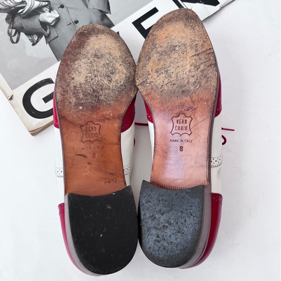 Women’s Salvatore Ferragamo Two-tone Brogue Oxford Shoes Size 8 AA - Picture 13 of 13